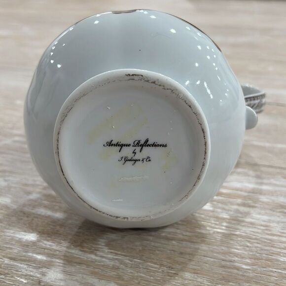 ANTIQUE REFLECTIONS by J. Godinger 7 .5" pitcher and pair of mugs - Picture 6 of 9